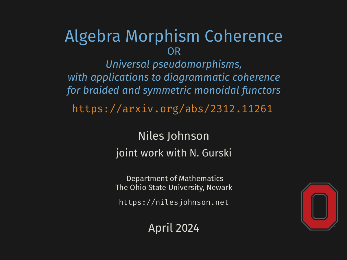 [slide 1 Algebra Morphism Coherence]