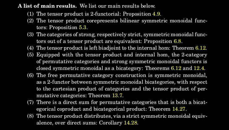 screen grab from the introduction (page 5) with our list of eight main results.