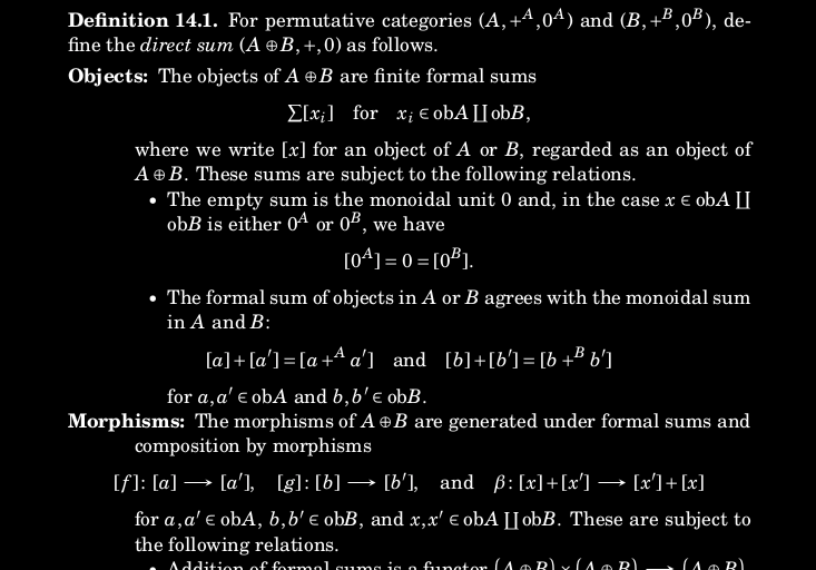 another screen grab, page 62, with the objects/morphisms definition
